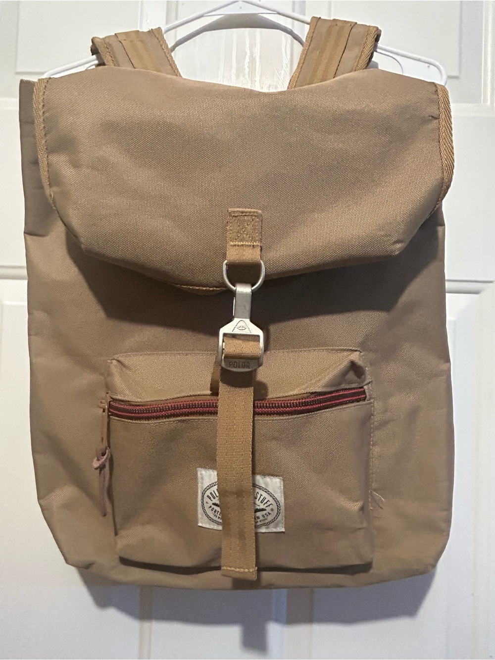 Polar Outdoor Stuff Canvas Roll-Top Backpack in Tan -